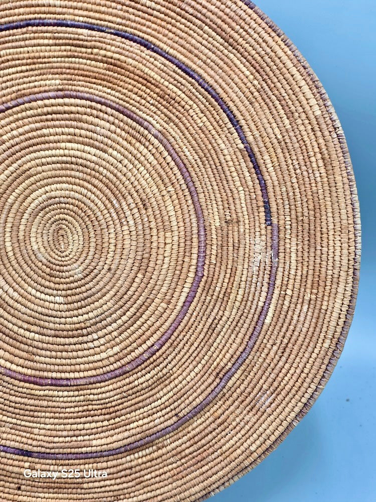 Best Most Finely Woven Flat Disk Fulani Basket - Mali - Niger Bend