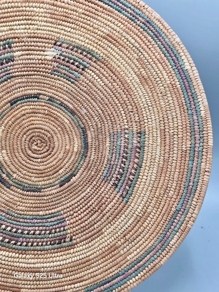 Best Most Finely Woven Flat Disk Fulani Basket - Mali - Niger Bend