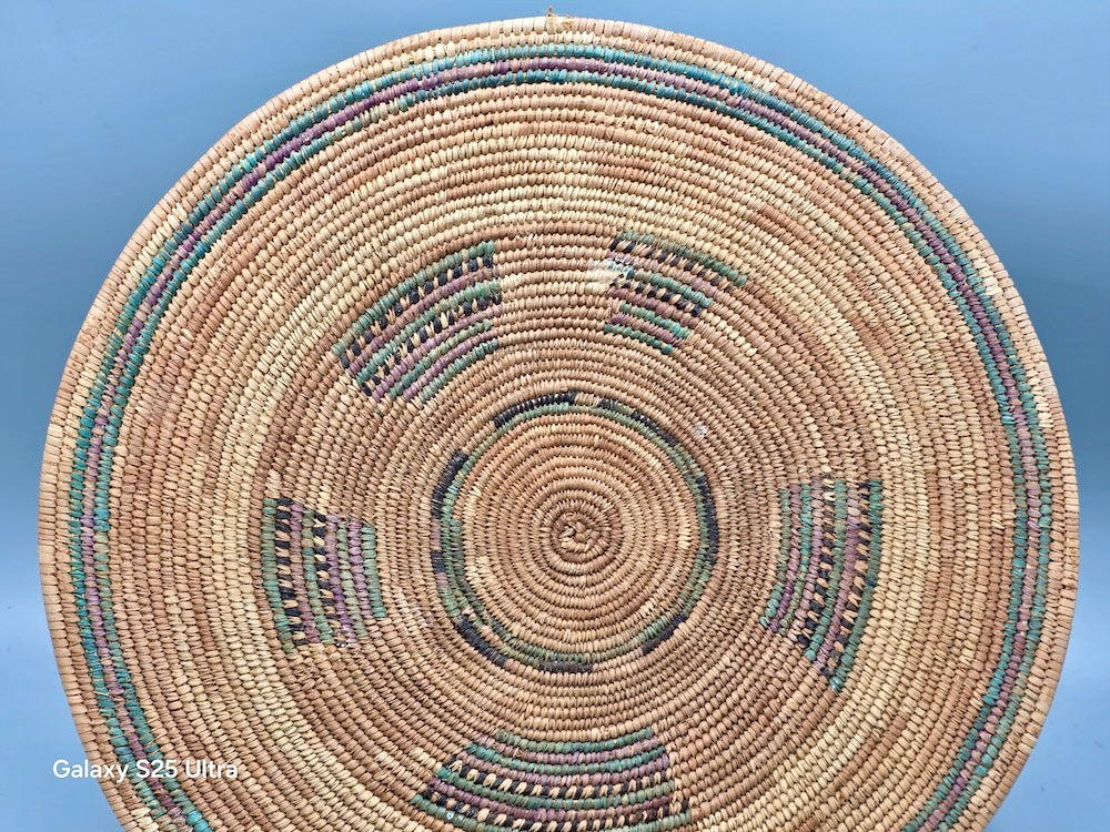 Best Most Finely Woven Flat Disk Fulani Basket - Mali - Niger Bend