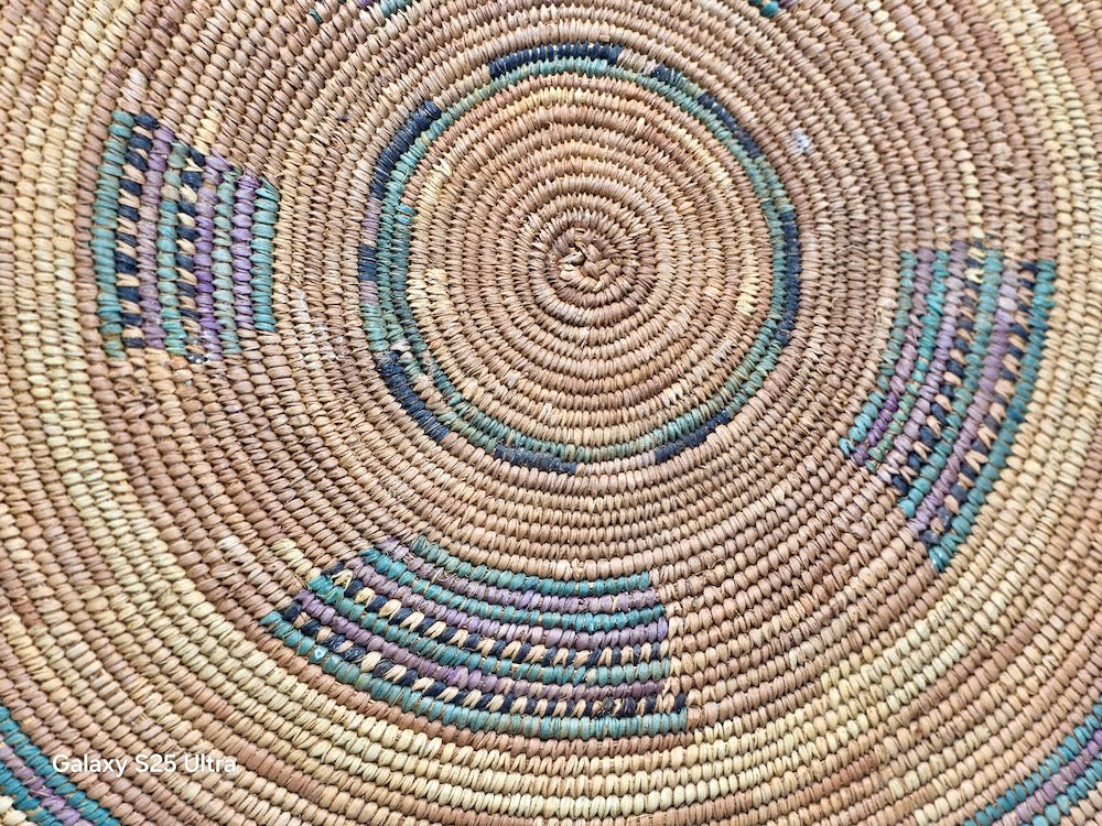 Best Most Finely Woven Flat Disk Fulani Basket - Mali - Niger Bend