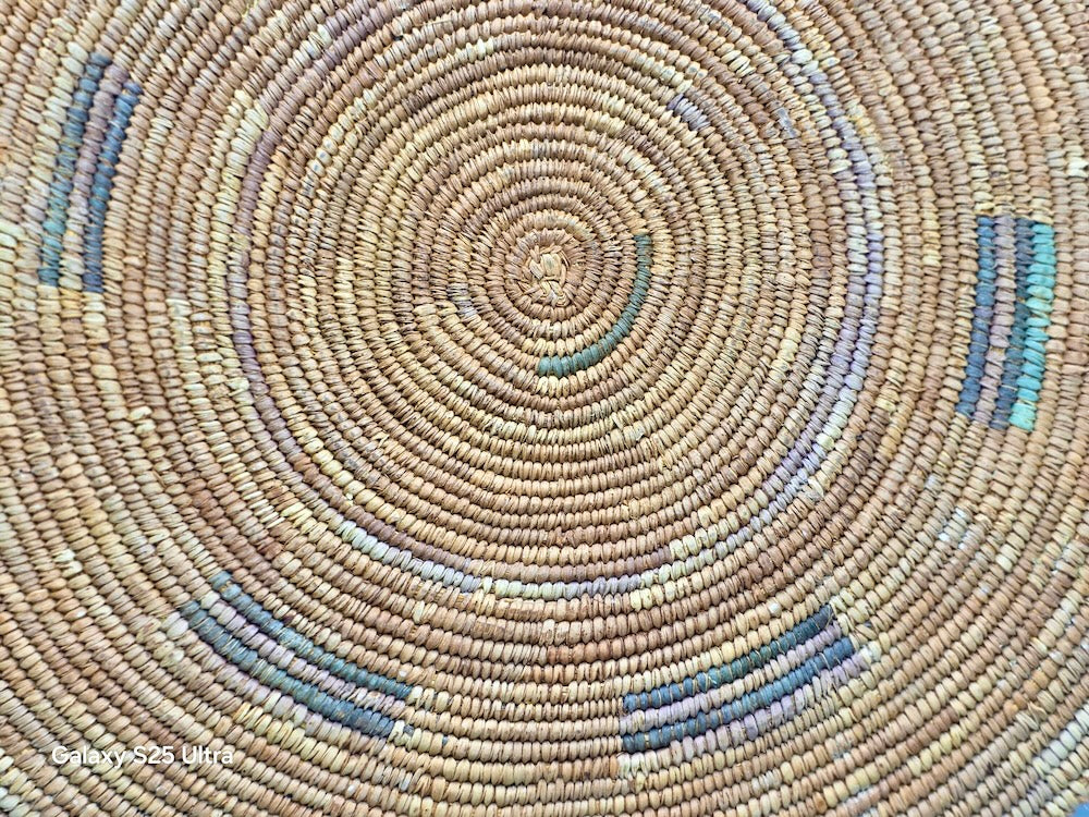 Best Most Finely Woven Flat Disk Fulani Basket - Mali - Niger Bend