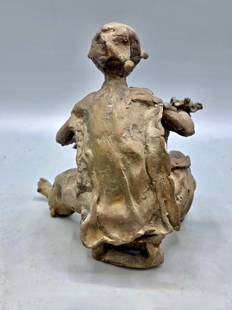 Brass Mossi Balafon Player & Balafon Figures - Burkina Faso - Niger Bend