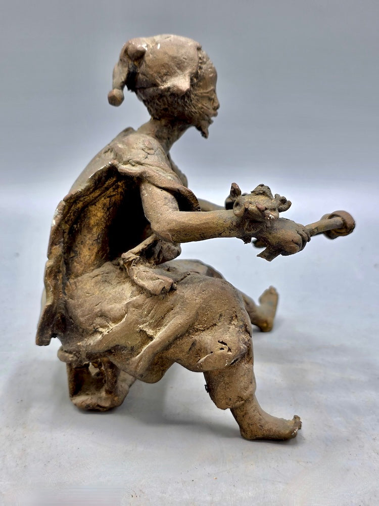 Brass Mossi Balafon Player & Balafon Figures - Burkina Faso - Niger Bend