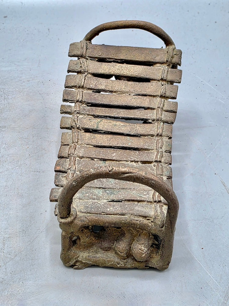 Brass Mossi Balafon Player & Balafon Figures - Burkina Faso - Niger Bend