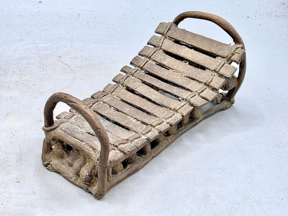 Brass Mossi Balafon Player & Balafon Figures - Burkina Faso - Niger Bend