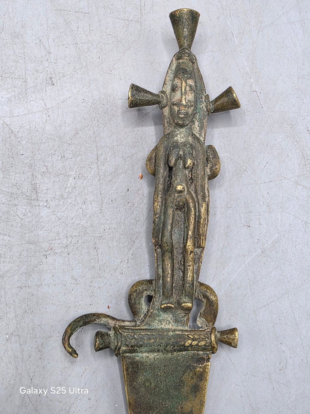 Ceremonial Prestige Brass Dagger/Letter Opener — West Africa