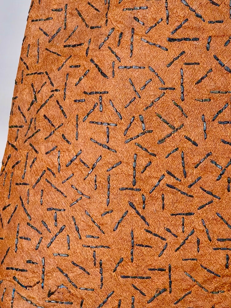 Bark Cloth Leather Handle Handbag - Uganda