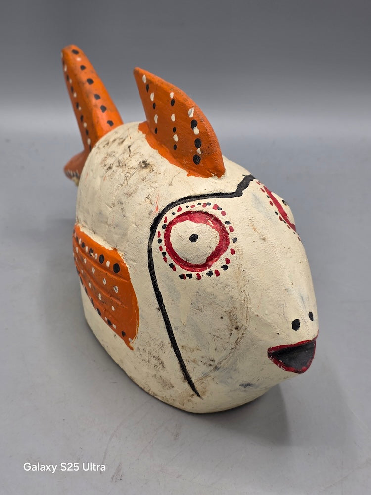 Bozo White Fish Puppet Sculpture | 11"