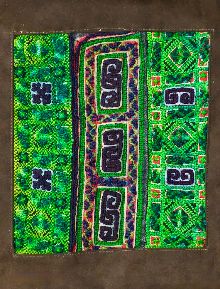 Single Sided Tote made of Vintage Hmong Indigo Tribal Vietnamese Cloth