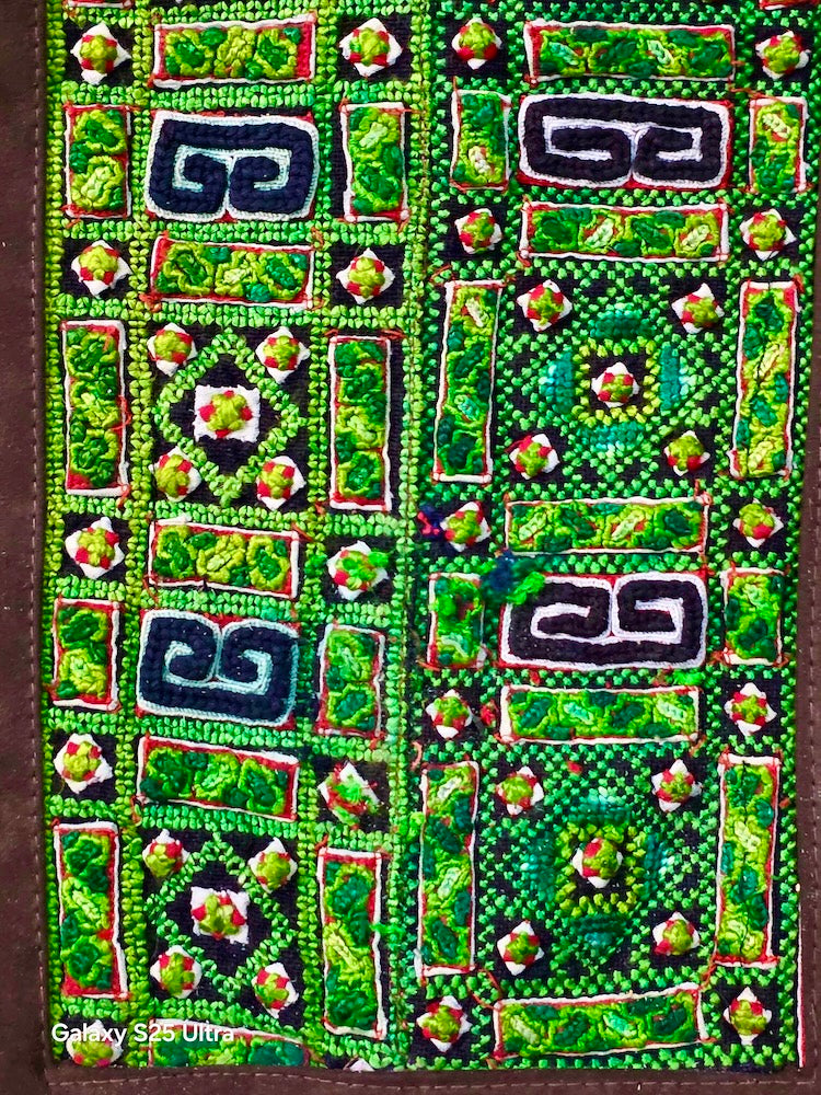 Double Sided Tote made of Vintage Hmong Indigo Tribal Vietnamese Cloth - Niger Bend