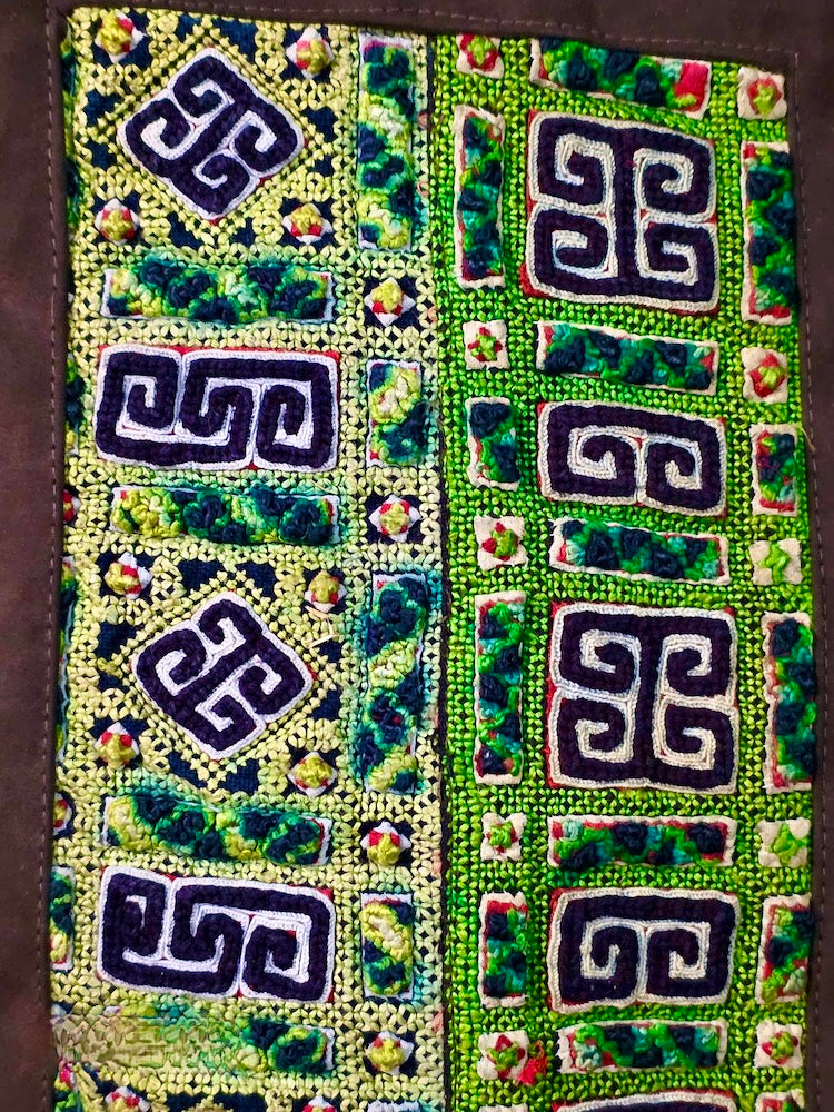 Double Sided Tote made of Vintage Hmong Indigo Tribal Vietnamese Cloth - Niger Bend