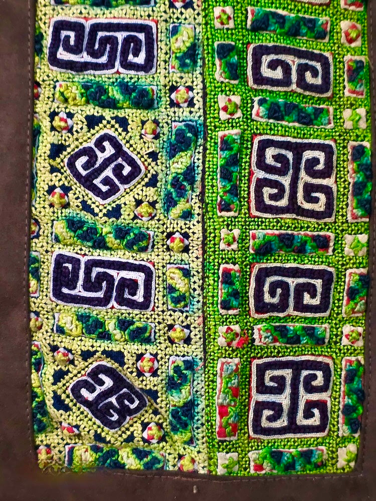 Double Sided Tote made of Vintage Hmong Indigo Tribal Vietnamese Cloth - Niger Bend