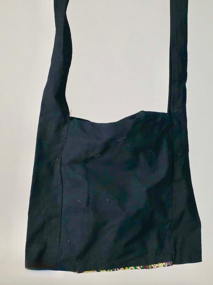 Single Sided Small Tote with Vintage Dao Tribal Vietnamese Cloth Panel - Niger Bend