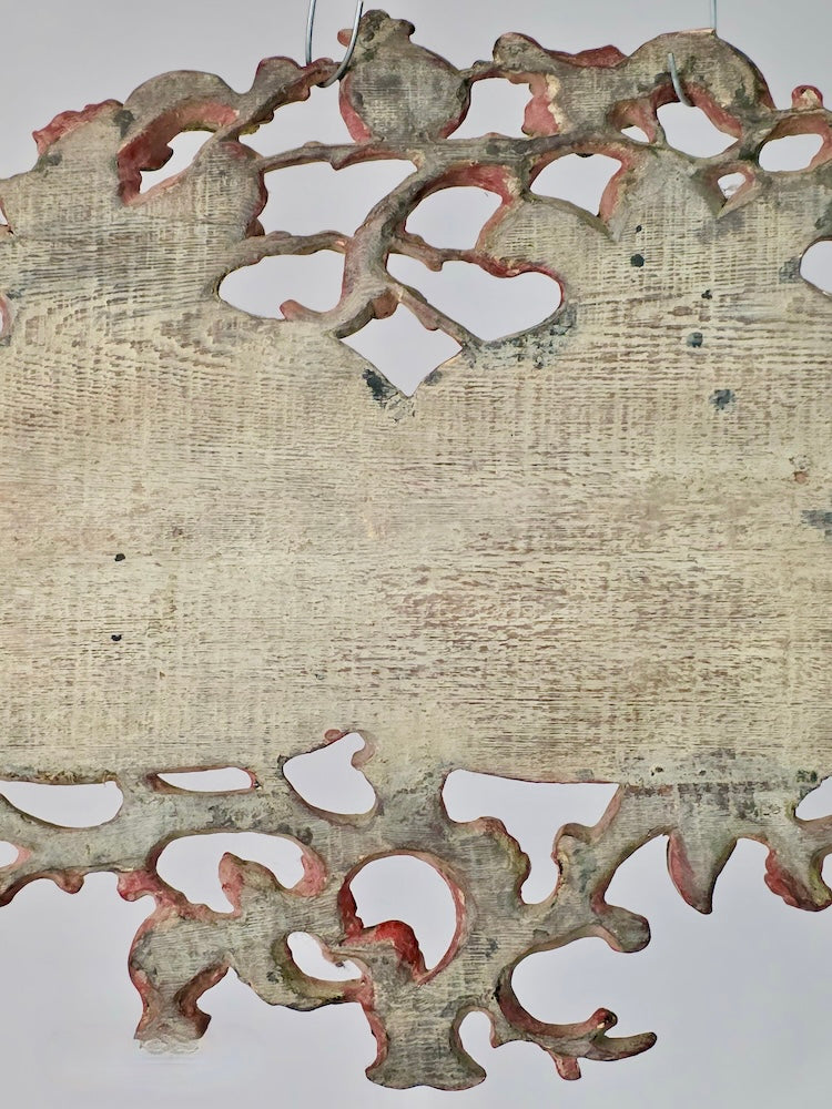 Authentic 19th-Century Qing Dynasty Chinese-Vietnamese Gilt Wood Pomegranate Wall Plaque Pair – Auspicious Prosperity Blessing - Niger Bend