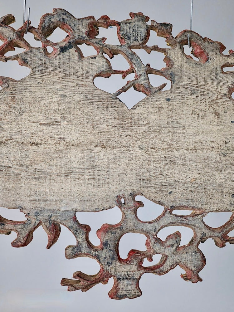 Authentic 19th-Century Qing Dynasty Chinese-Vietnamese Gilt Wood Pomegranate Wall Plaque Pair – Auspicious Prosperity Blessing - Niger Bend