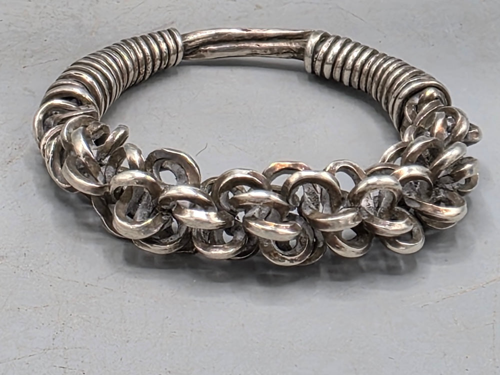 Hand-forged Silver Chain Bracelet Tibet/Southwest China - late 20th Century
