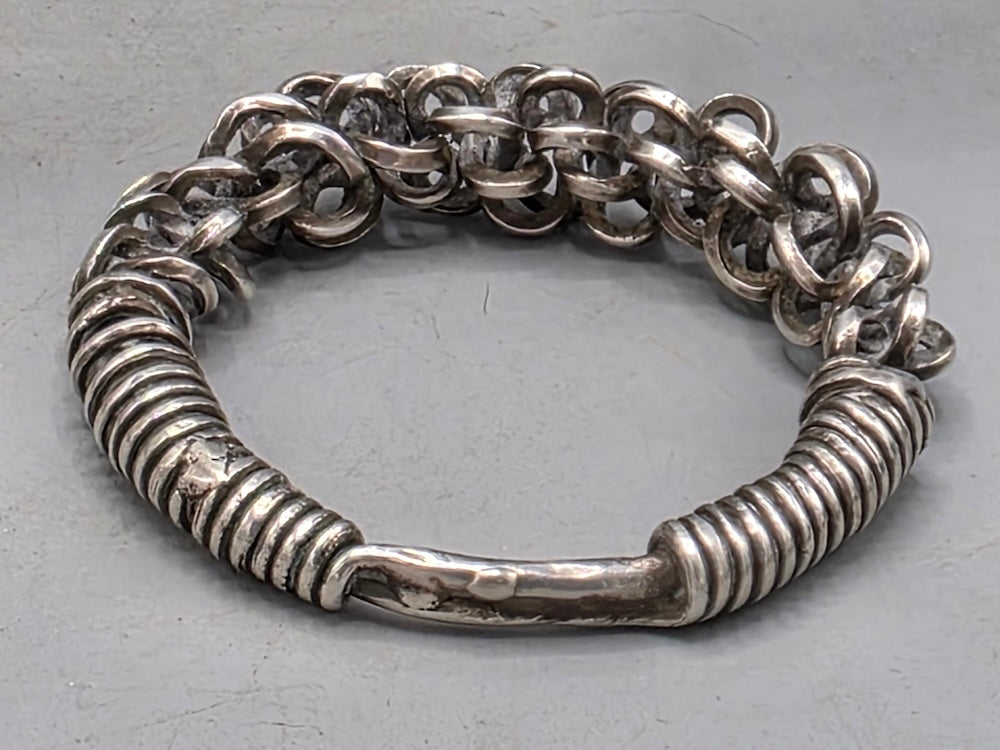 Hand-forged Silver Chain Bracelet Tibet/Southwest China - late 20th Century