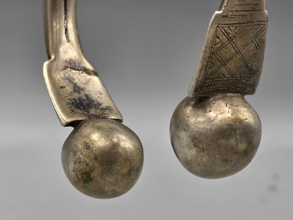 Antique Mauritanian Silver Khalkhal Anklet - Hand-engraved Saharan Jewelry