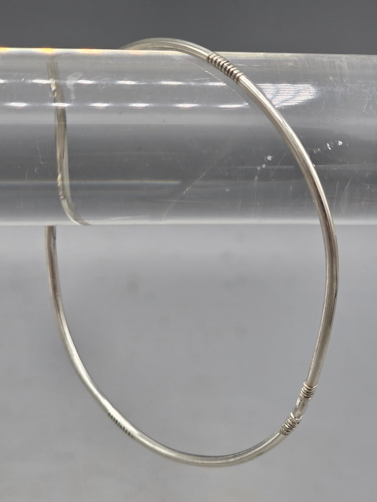 Traditional Handcrafted Tuareg Silver Bangle Bracelet  - Niger