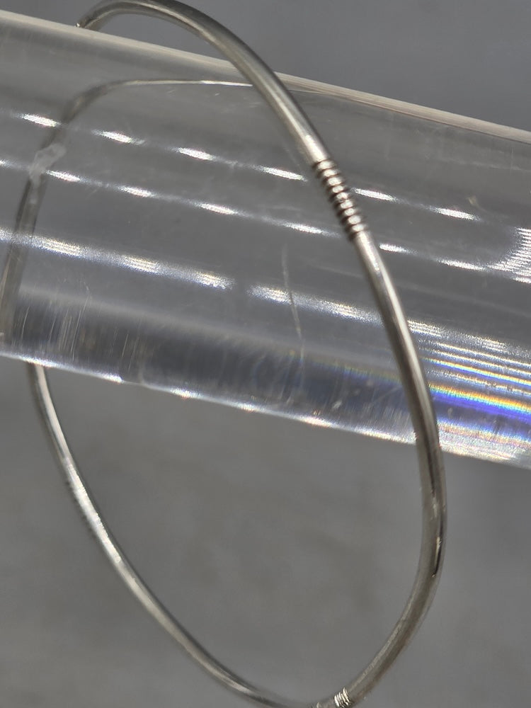 Traditional Handcrafted Tuareg Silver Bangle Bracelet  - Niger