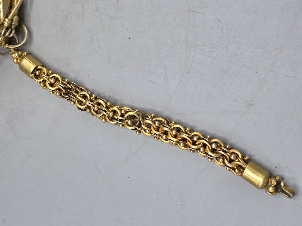 Ashanti Gold Royal Heavy Chain Bracelet with Cacao Pods & Tools