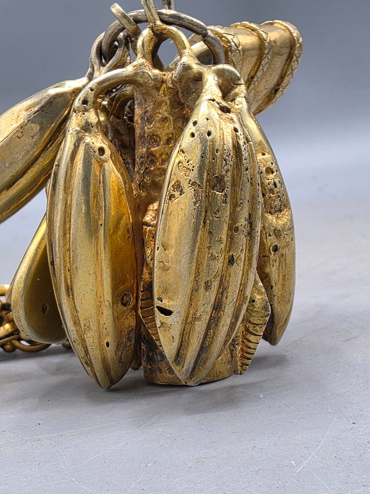Ashanti Gold Royal Heavy Chain Bracelet with Cacao Pods & Tools
