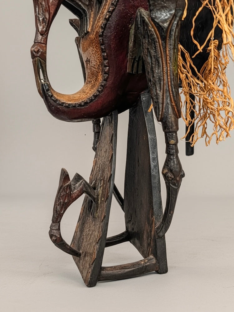 Guro Tall Multiple Hornbill Mask - Ivory Coast