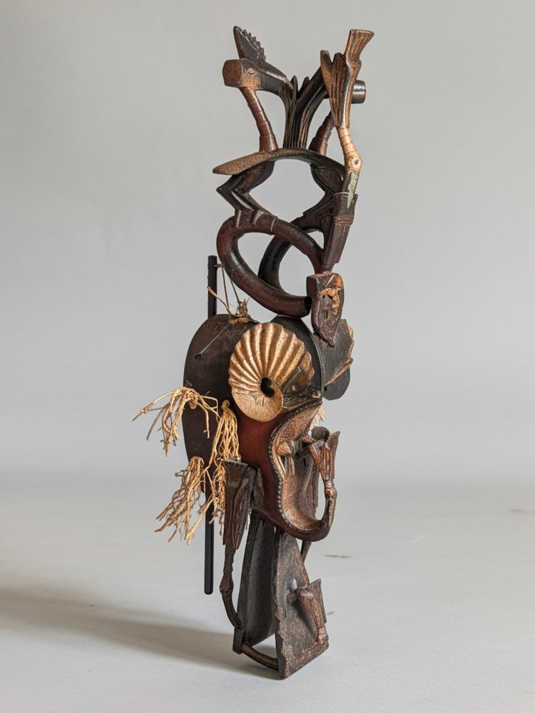 Guro Tall Multiple Hornbill Mask - Ivory Coast