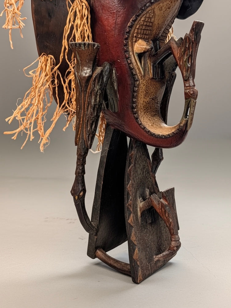 Guro Tall Multiple Hornbill Mask - Ivory Coast