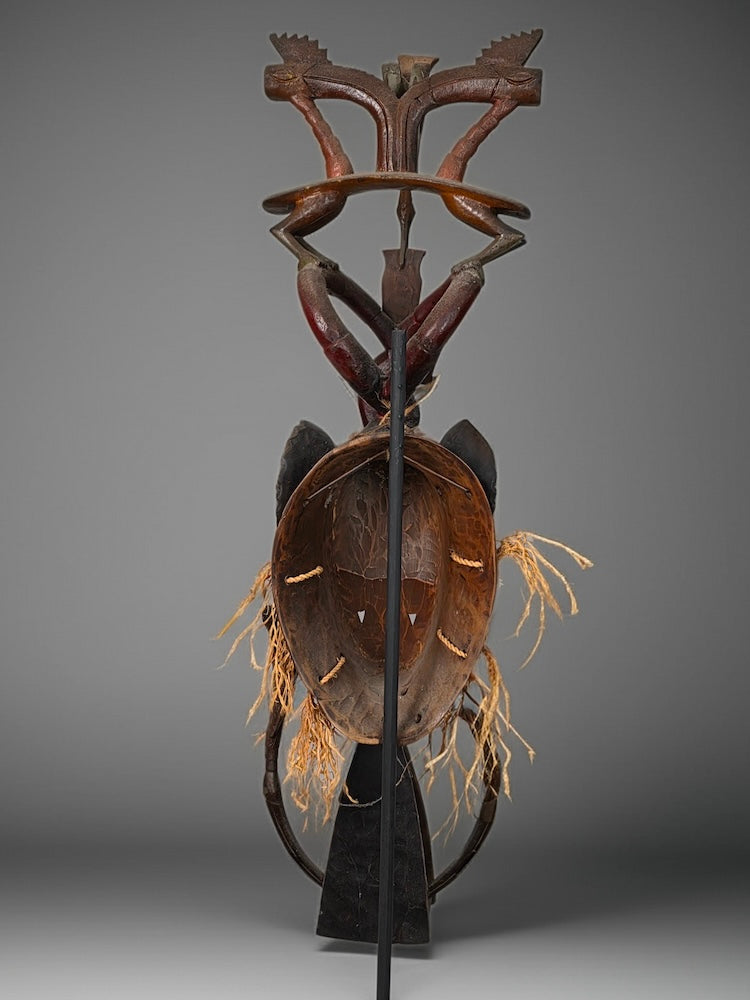 Guro Tall Multiple Hornbill Mask - Ivory Coast
