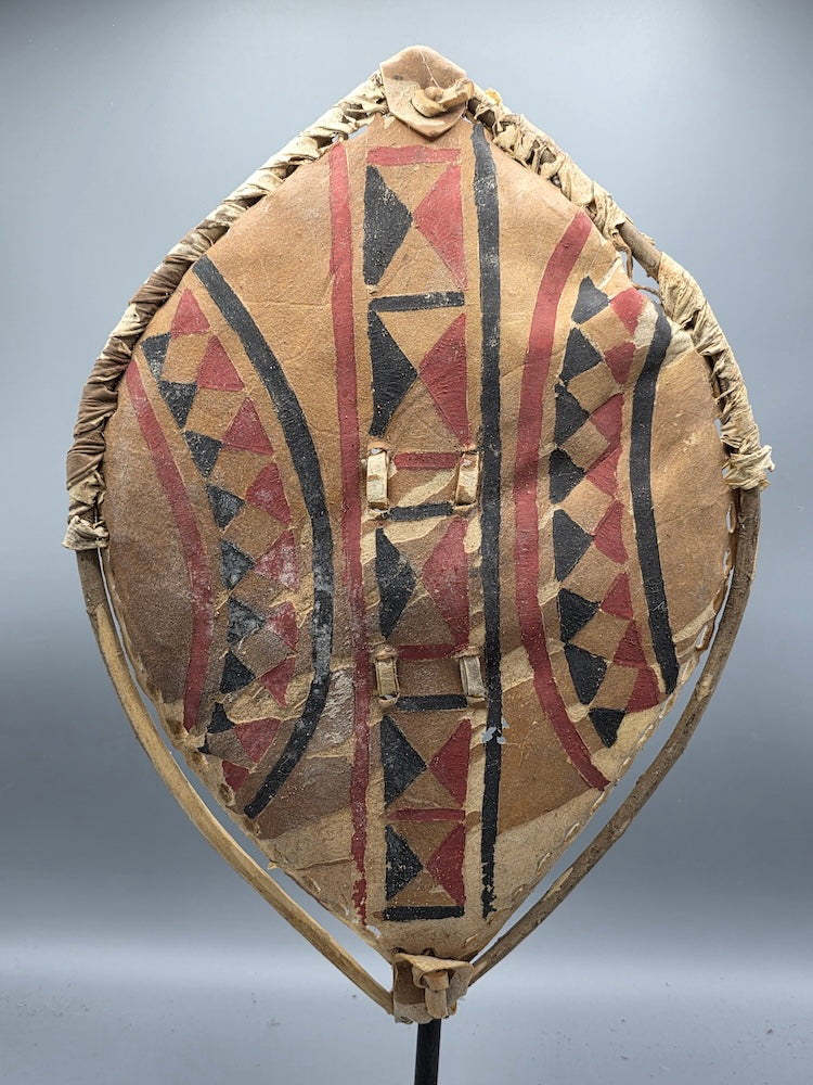 Maasai Shield Distressed, on Stand - Kenya