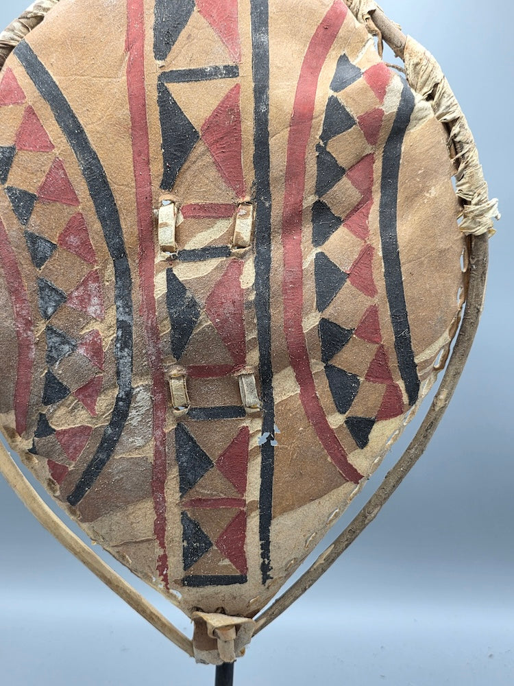 Maasai Shield Distressed, on Stand - Kenya
