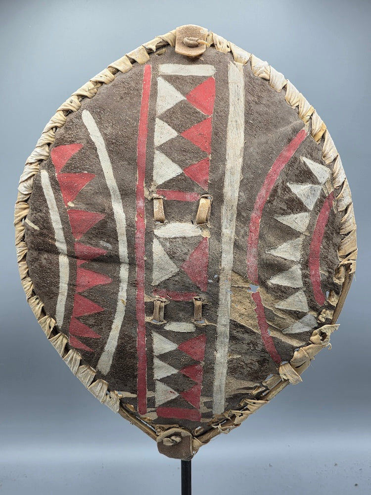 Maasai Shield Distressed, on Stand - Kenya
