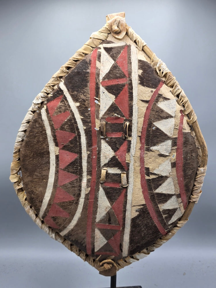 Maasai Shield Distressed, on Stand - Kenya