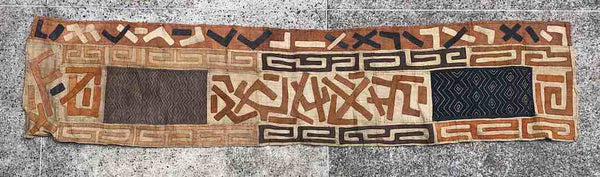 Kuba Cloth Long Raffia Textile | 112 x 24"