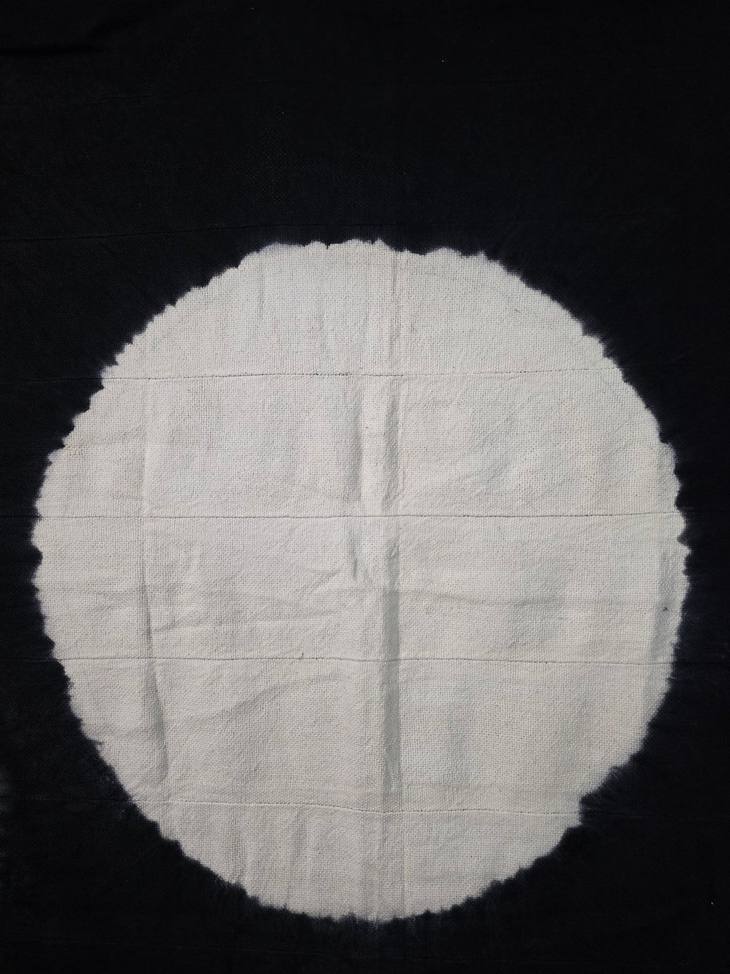 Tiv Nigerian Cotton Cloth with Moon-Like Circles | 68 x 41"