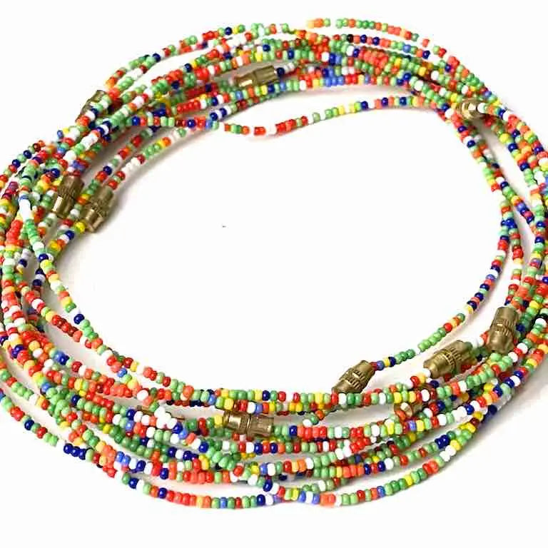Single strand, single color tiny bead anklet