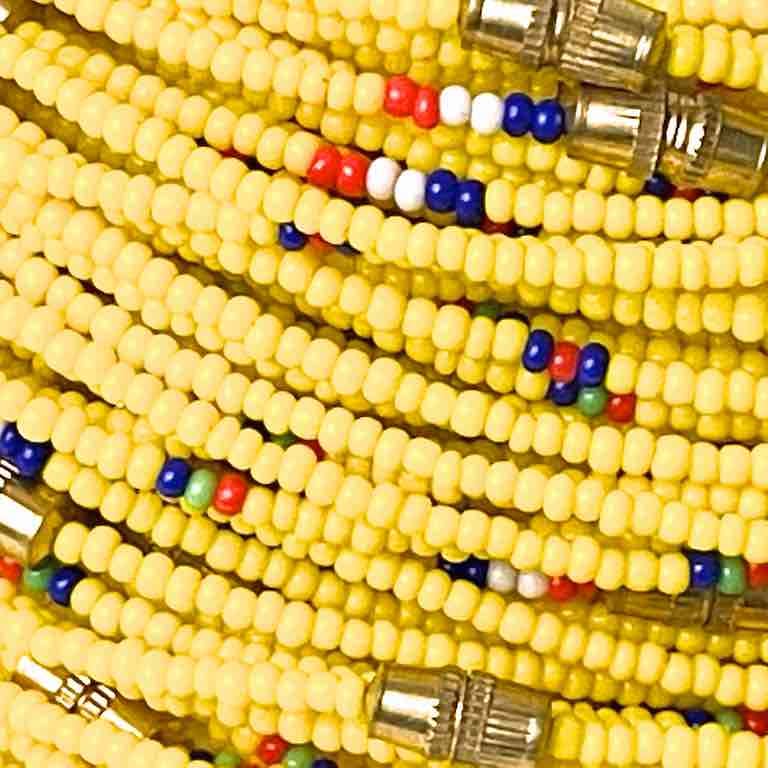 Single strand, single color tiny bead anklet