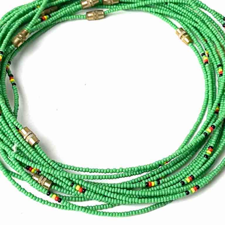 Single strand, single color tiny bead anklet