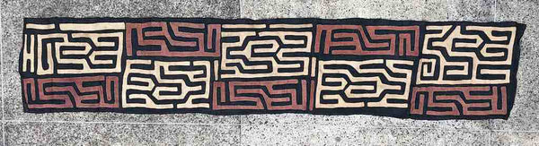 Kuba Cloth Long Raffia Textile | 116 x 21"