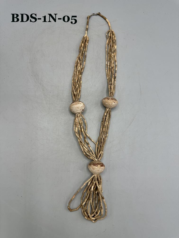 Smallest Excavated Clay Bead, Clay Spindle Whorl, Brass Pendant Necklaces - Mali