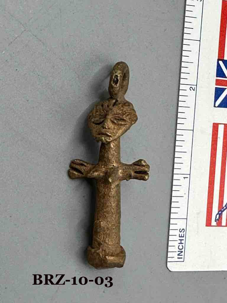 Small Brass Akwaba Woman Pendant - Ghana