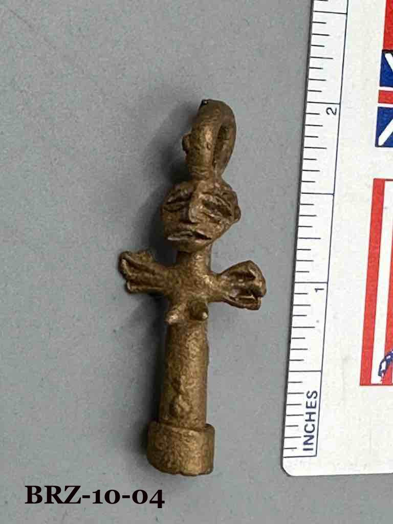 Small Brass Akwaba Woman Pendant - Ghana