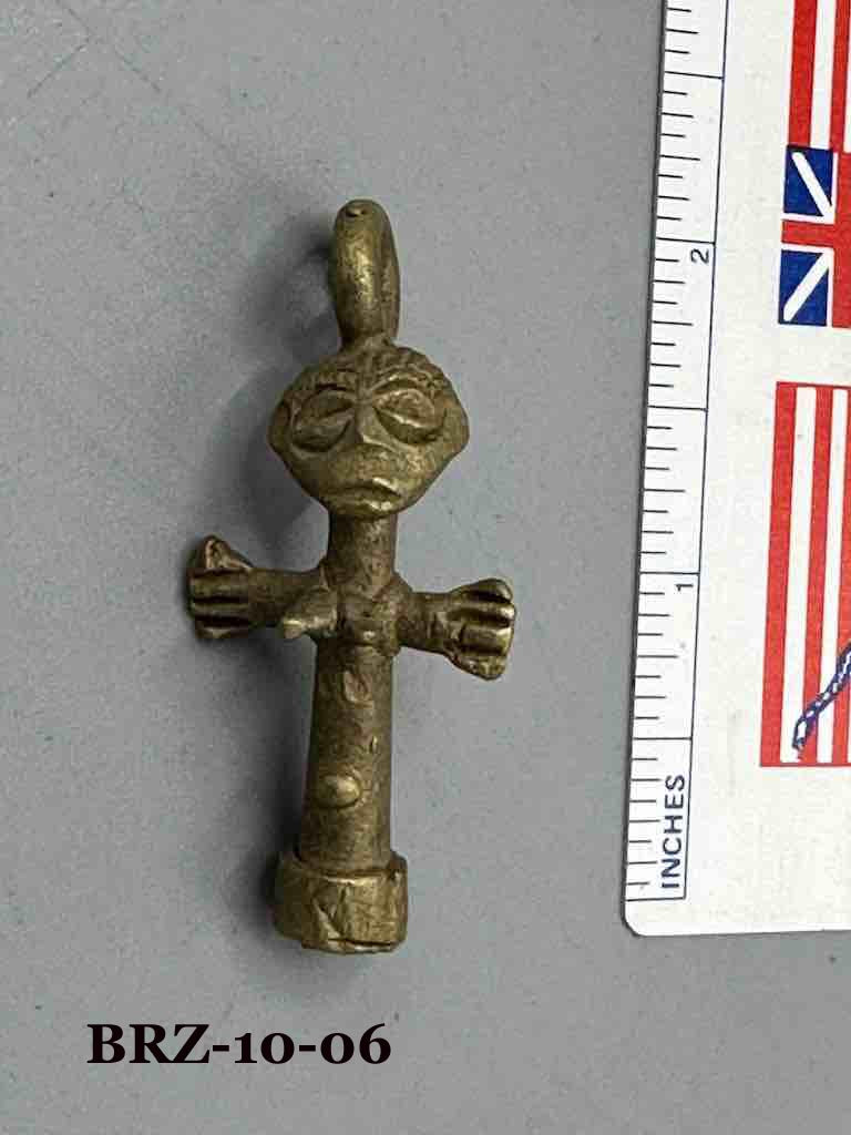 Small Brass Akwaba Woman Pendant - Ghana