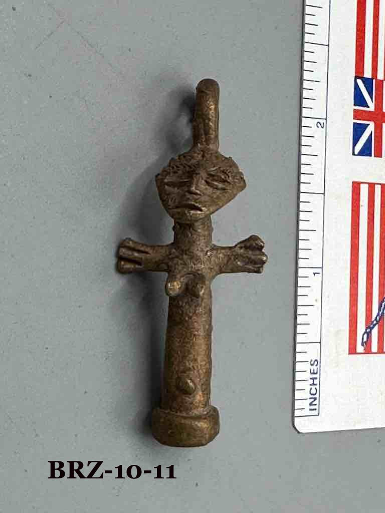 Small Brass Akwaba Woman Pendant - Ghana