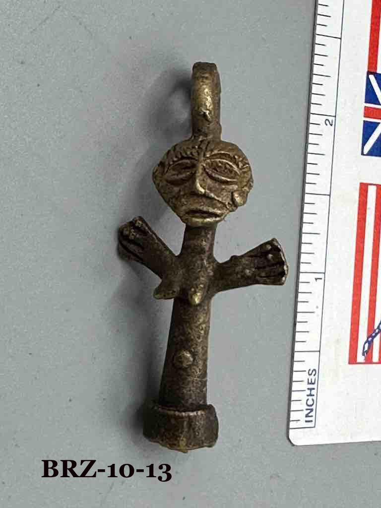 Small Brass Akwaba Woman Pendant - Ghana