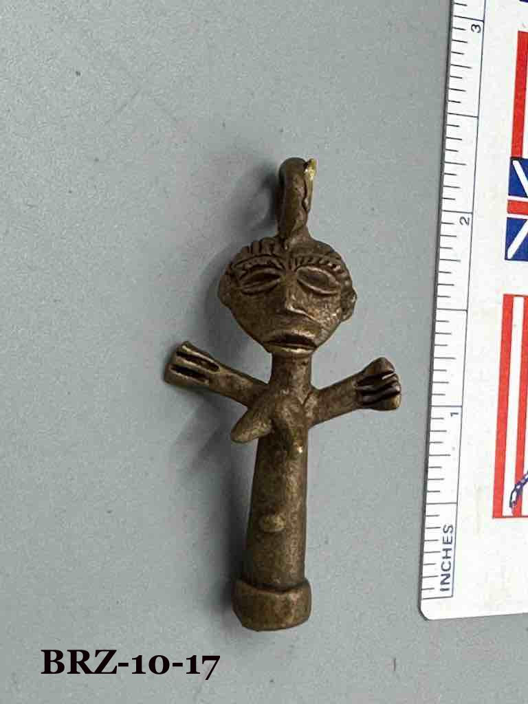 Small Brass Akwaba Woman Pendant - Ghana