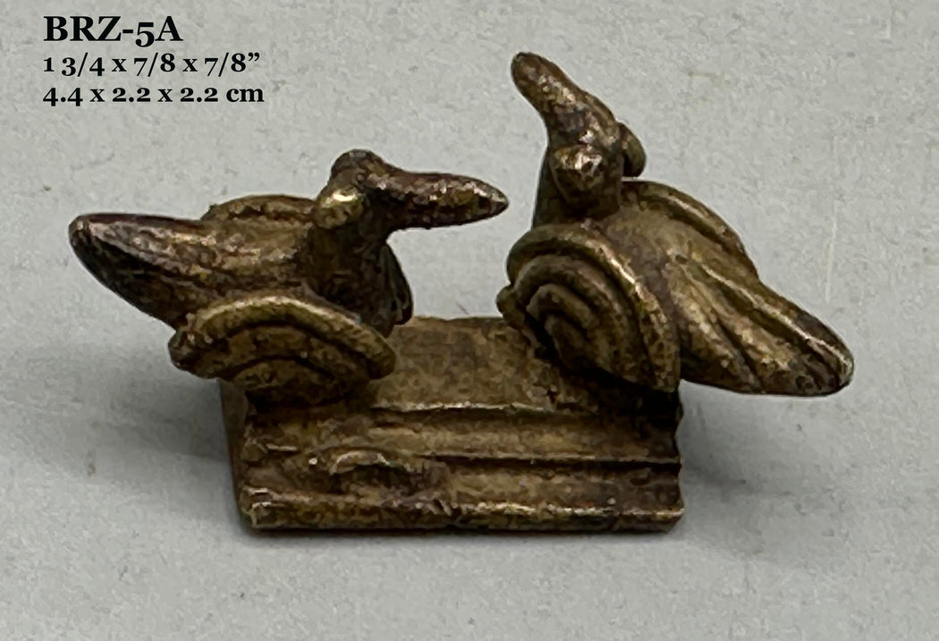 Small Vintage African Ashanti Brass Bird Gold Weights - Ghana