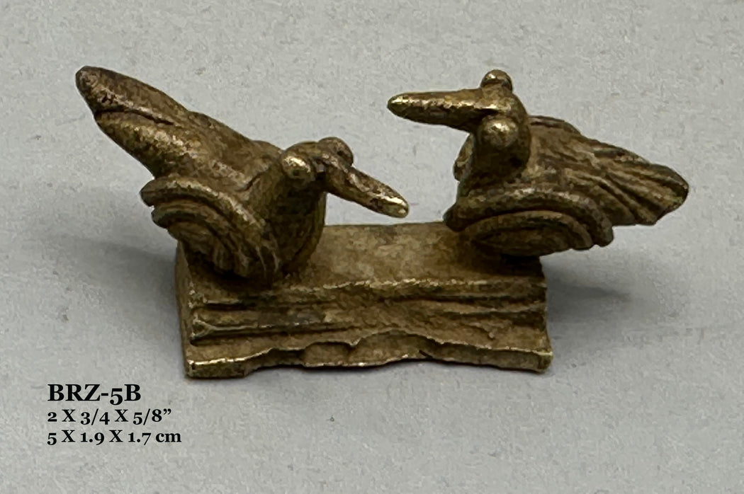Small Vintage African Ashanti Brass Bird Gold Weights - Ghana