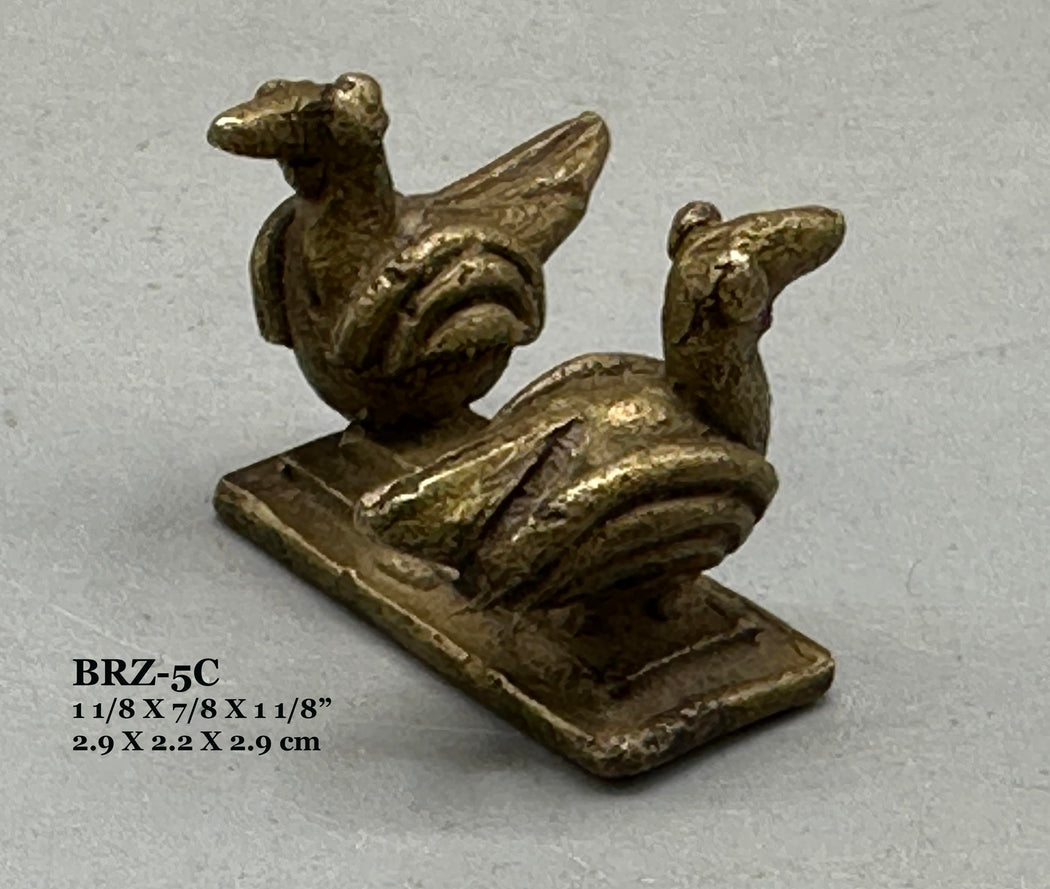 Small Vintage African Ashanti Brass Bird Gold Weights - Ghana